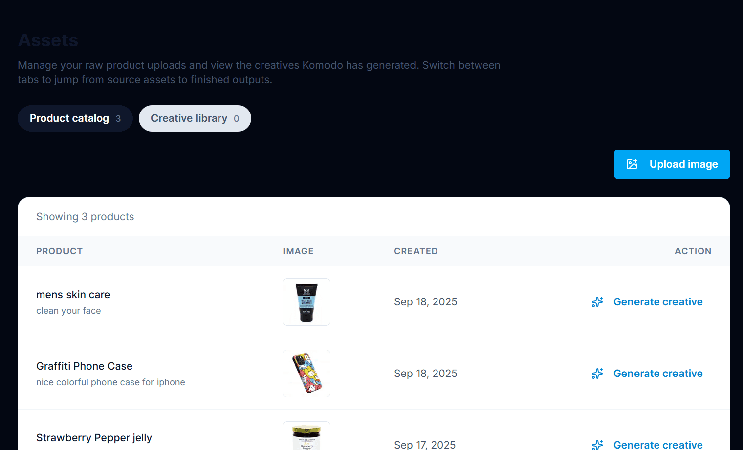 Komodo Automations Interface